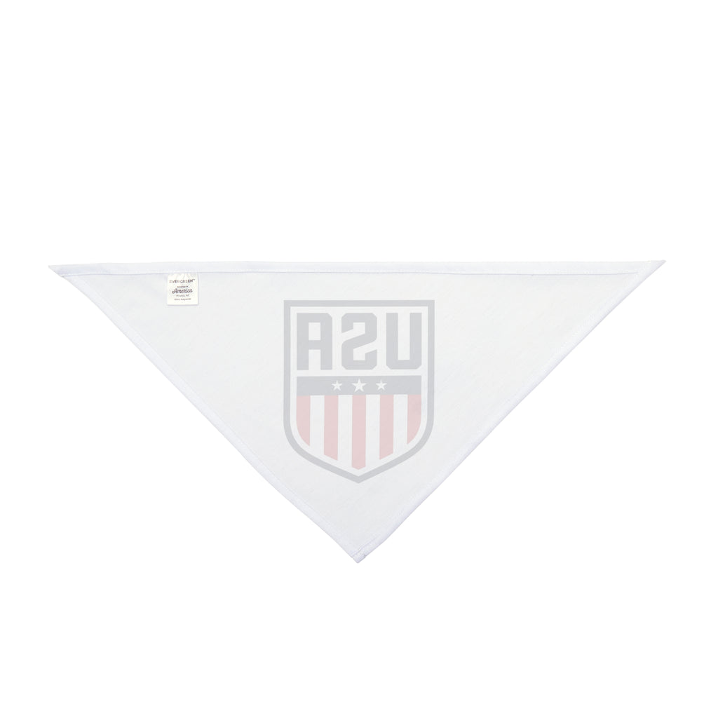 USA Shield Pet Bandana – Patriotic Red White & Blue Dog Scarf for 4th of July, Sporting Events & Everyday Wear