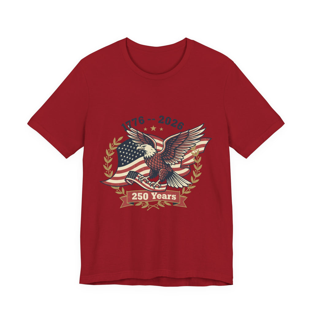 1776–2026 Eagle with American Flag T-Shirt | 250 Years Anniversary