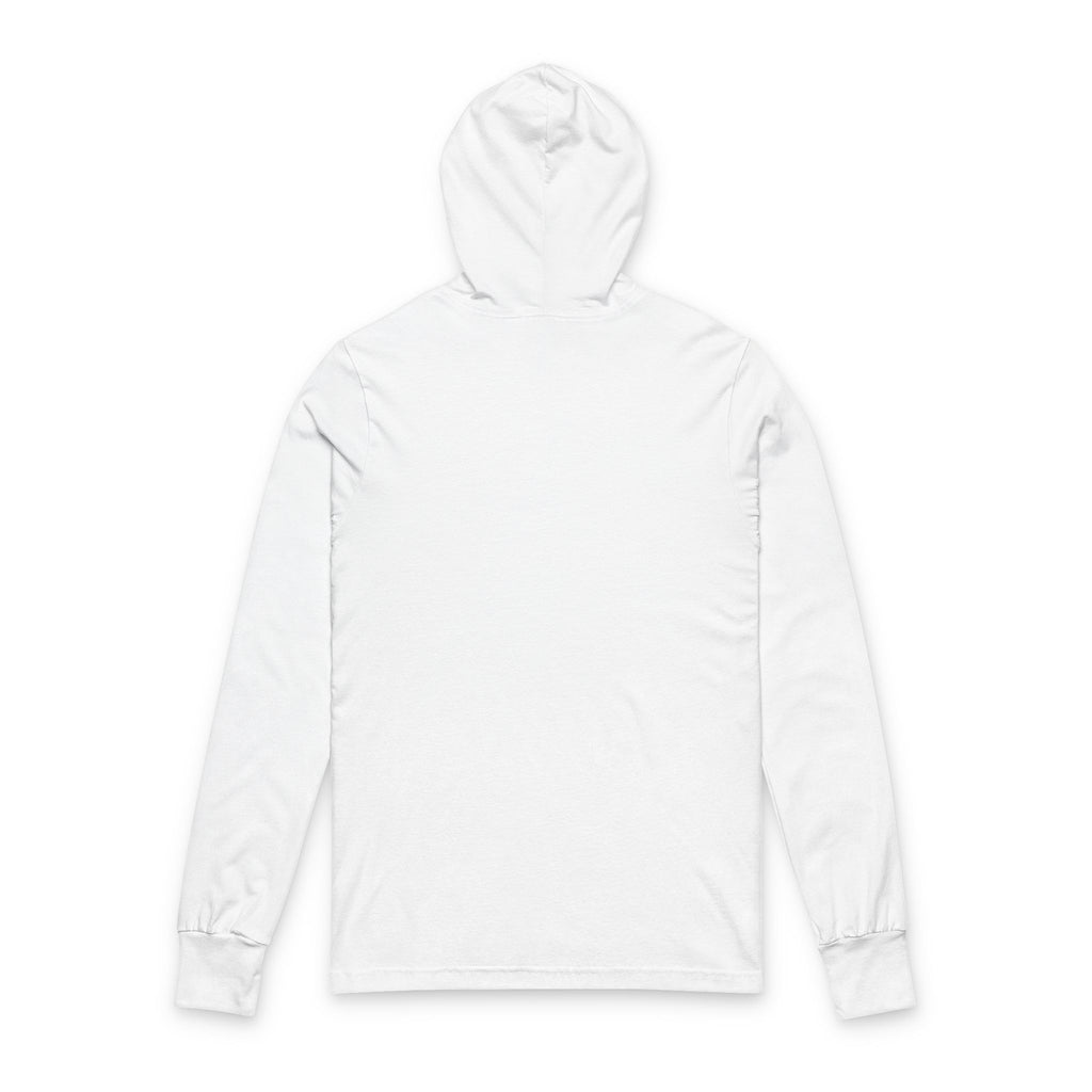Eagle Crest Hooded Long-Sleeve Tee — Small Chest Emblem, Patriotic Casual Shirt