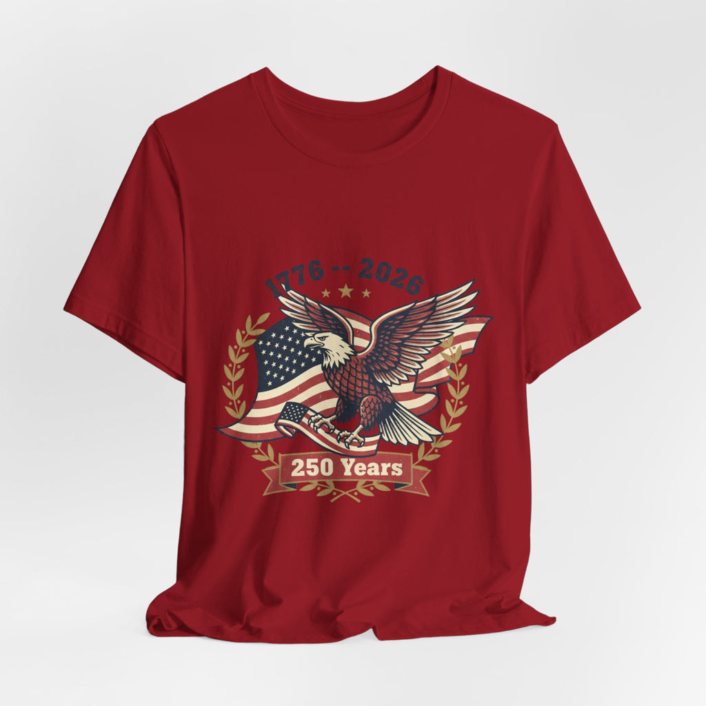 1776–2026 Eagle with American Flag T-Shirt | 250 Years Anniversary