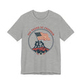 250 Years of Freedom flag raising T-Shirt | Patriotic Iwo Jima silhouette
