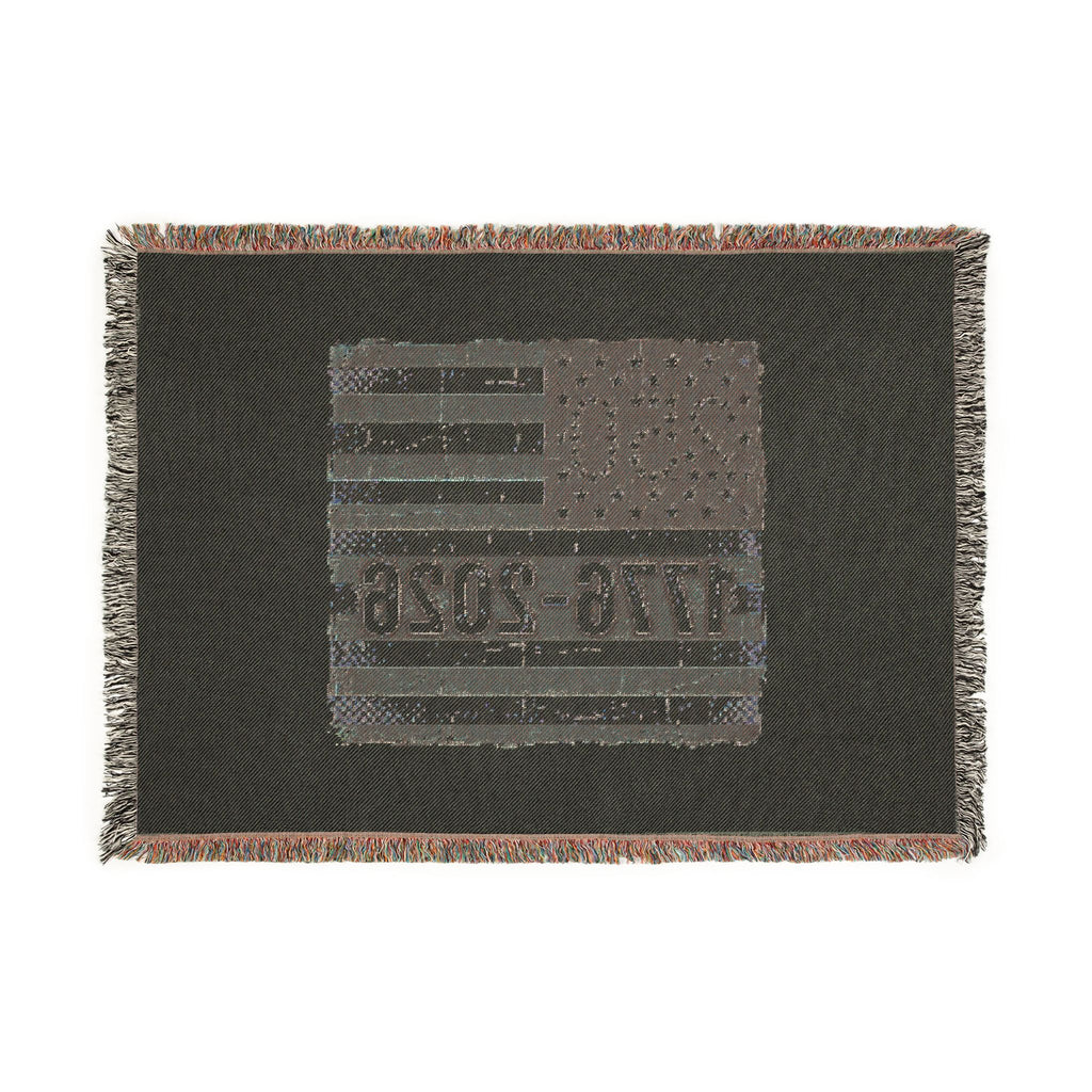 250th Anniversary American Flag Woven Blanket - 1776-2026 Patriotic Throw