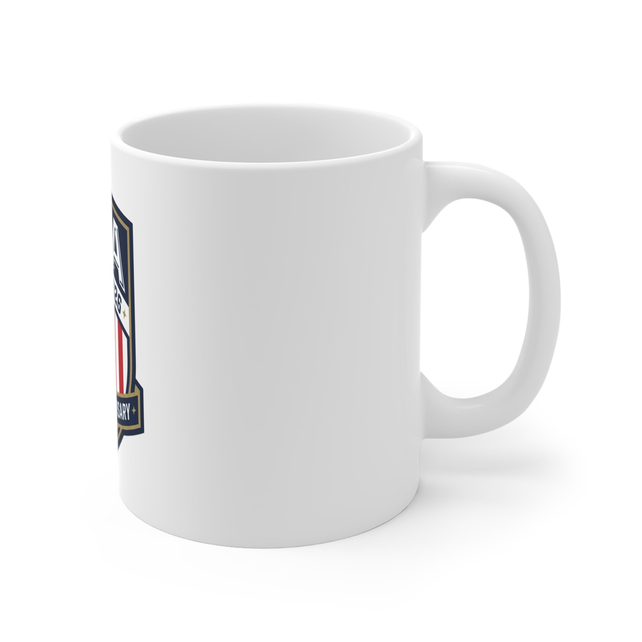 USA 250th Anniversary Coffee Mug – 1776–2026 Patriotic Shield Design
