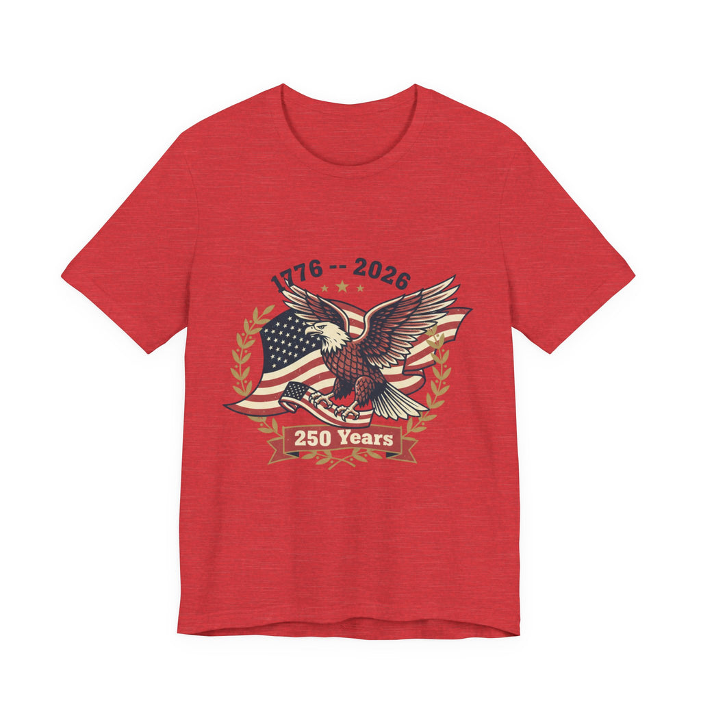 1776–2026 Eagle with American Flag T-Shirt | 250 Years Anniversary