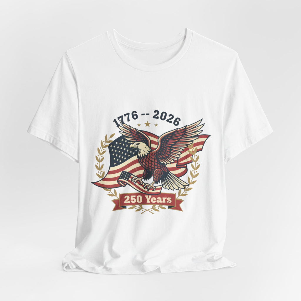 1776–2026 Eagle with American Flag T-Shirt | 250 Years Anniversary