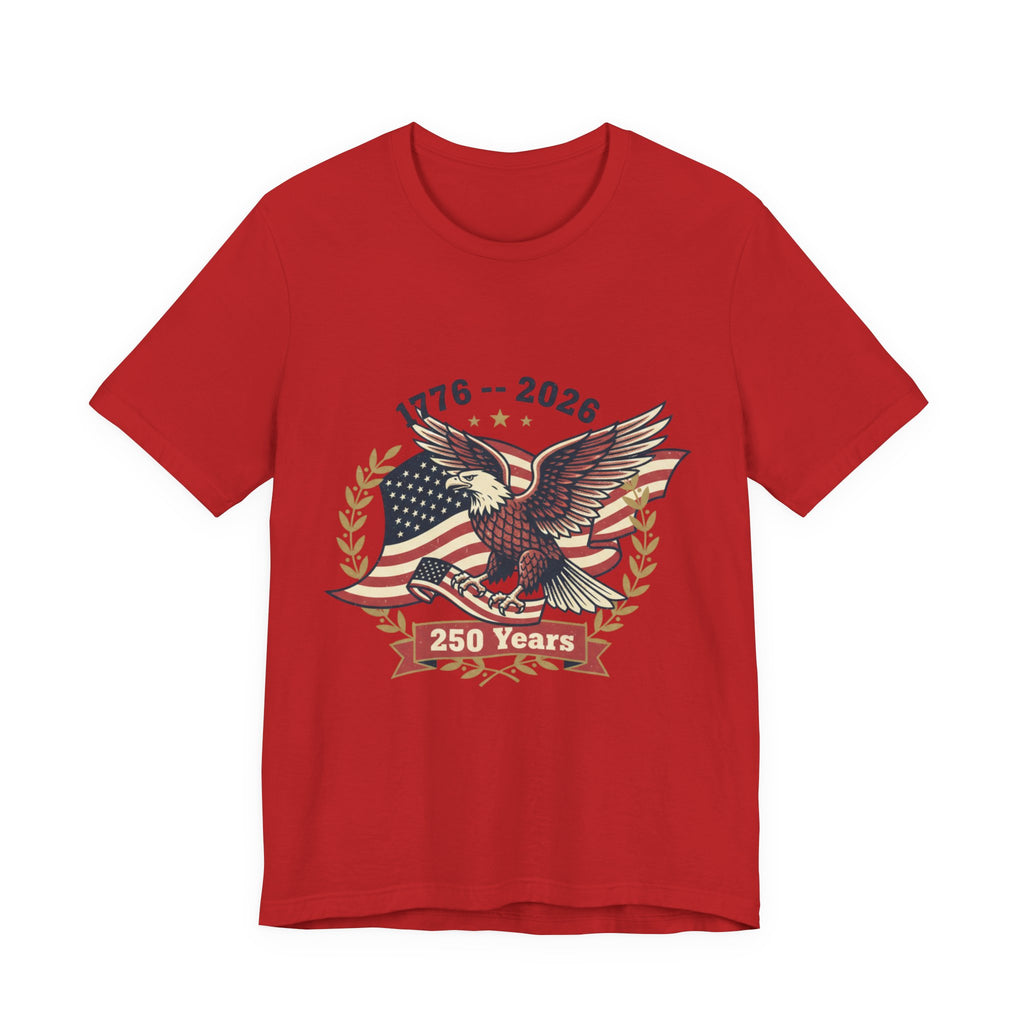 1776–2026 Eagle with American Flag T-Shirt | 250 Years Anniversary