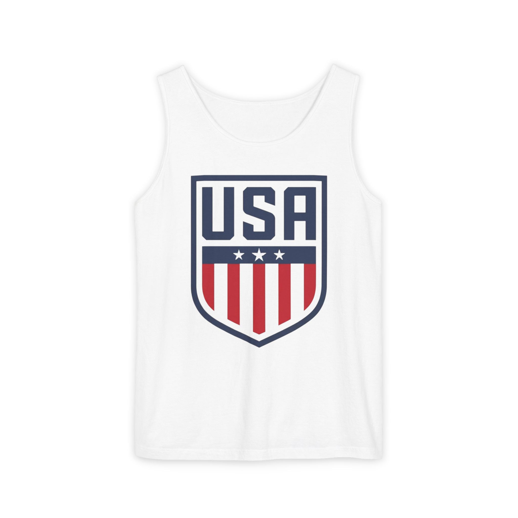 USA Shield Tank Top — Patriotic American Flag Athletic Tank