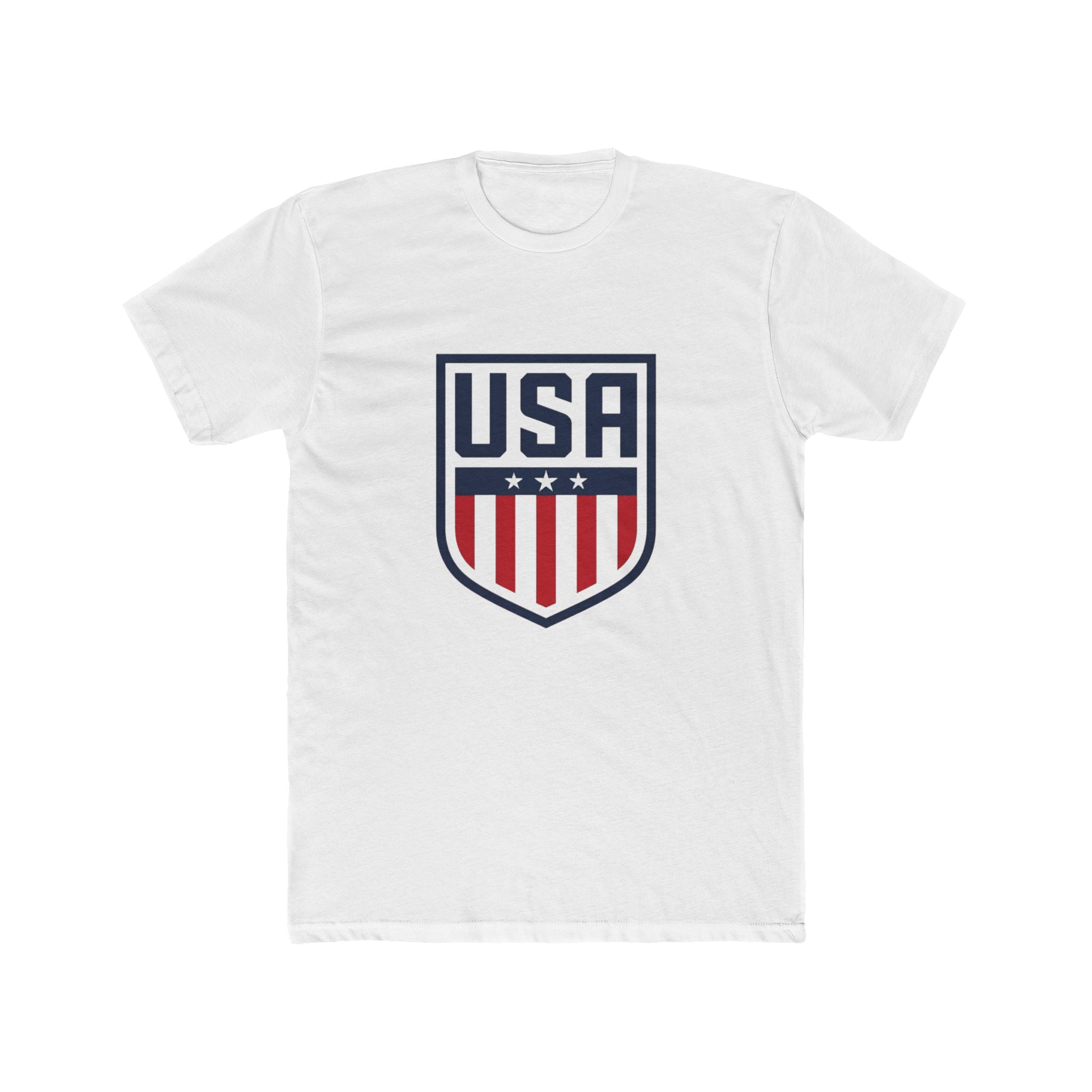 USA Shield T-Shirt — Red, White & Blue Patriotic Tee
