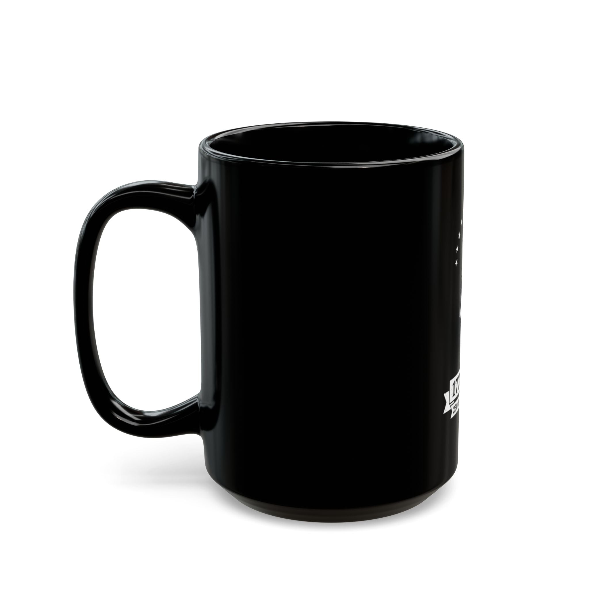 1776–2026 Revolutionary Soldier 250 Years of Freedom Mug | Black Ceramic