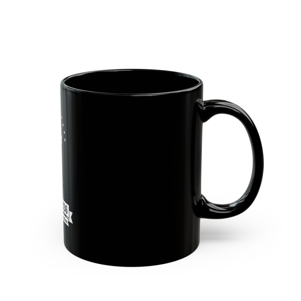 1776–2026 Revolutionary Soldier 250 Years of Freedom Mug | Black Ceramic