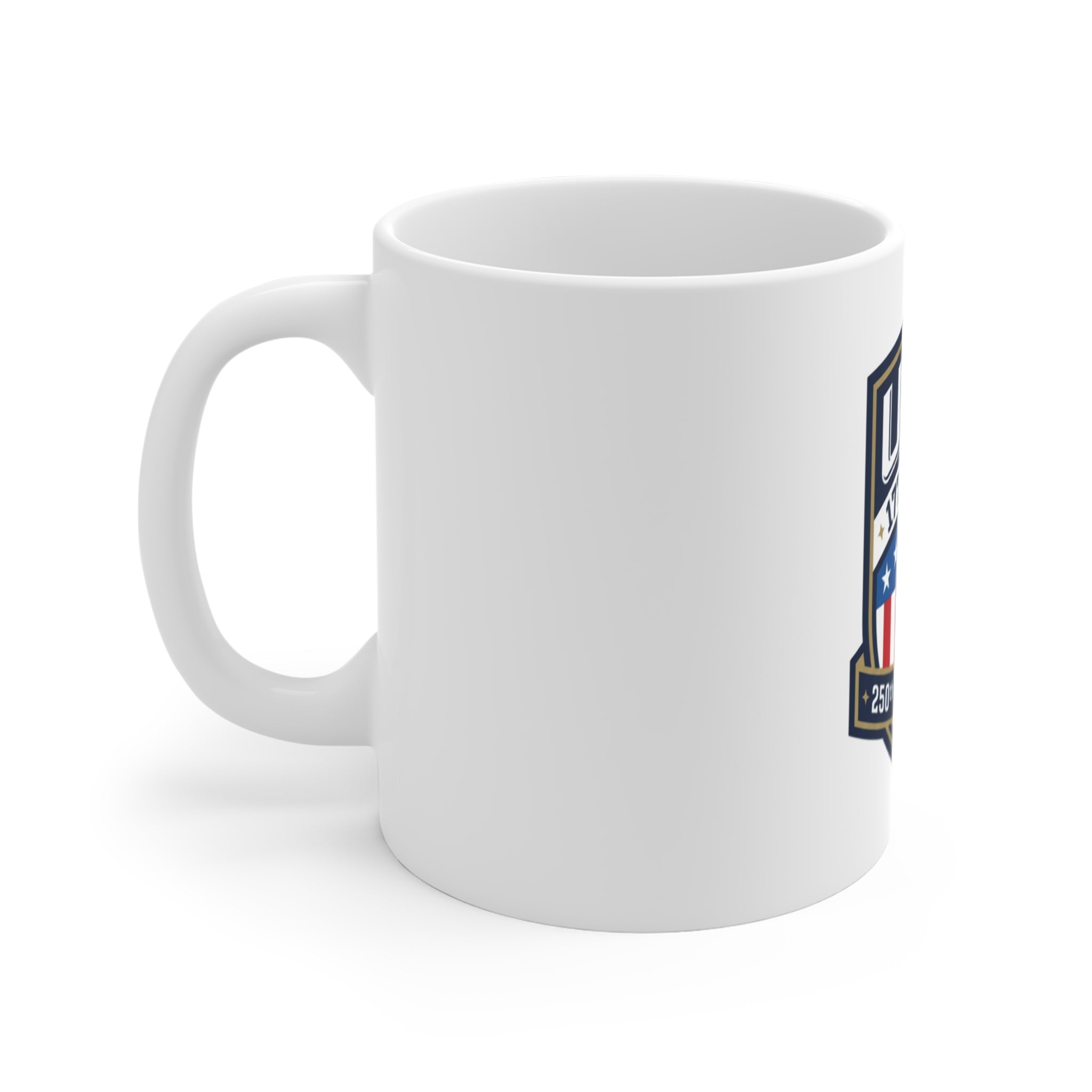 USA 250th Anniversary Coffee Mug – 1776–2026 Patriotic Shield Design