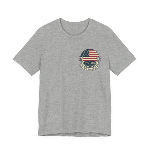 American Flag Emblem Tee — 1776–2024 Patriotic Short Sleeve Shirt
