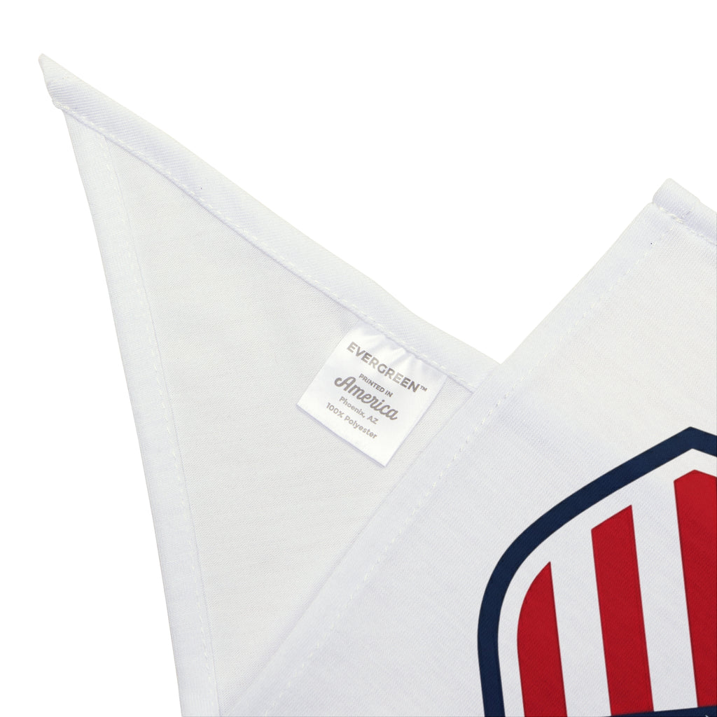 USA Shield Pet Bandana – Patriotic Red White & Blue Dog Scarf for 4th of July, Sporting Events & Everyday Wear