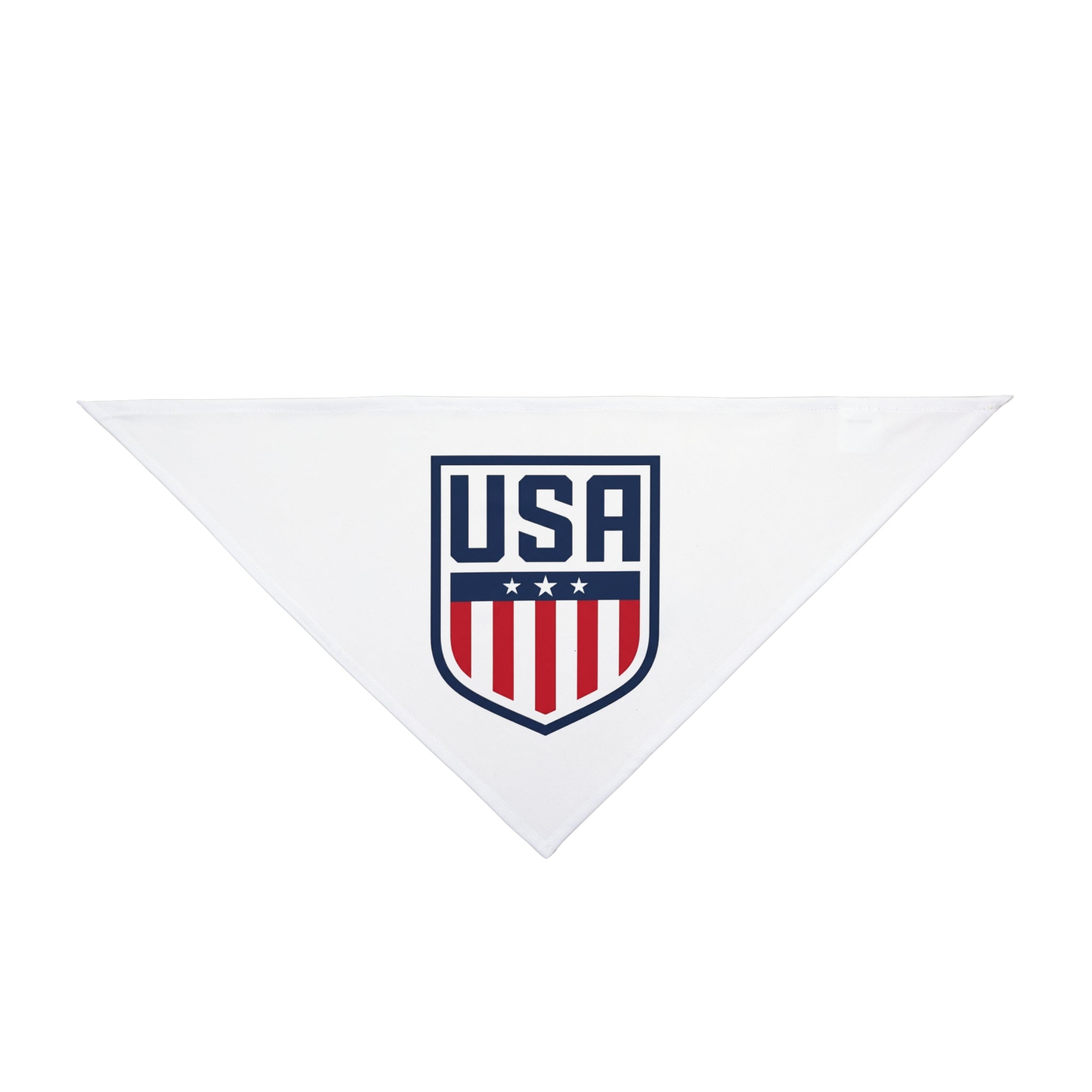 USA Shield Pet Bandana – Patriotic Red White & Blue Dog Scarf for 4th of July, Sporting Events & Everyday Wear